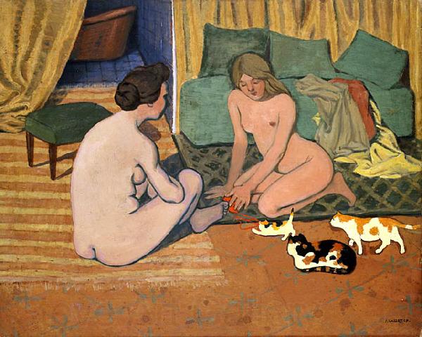 Felix Vallotton Femmes nues aux chats